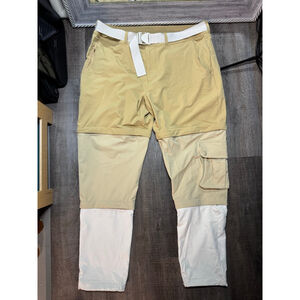 NWOT Outdoor Voices Men’s RecTrek Zip-Off Pants XXL Tea Tree Calcite Milk Stone